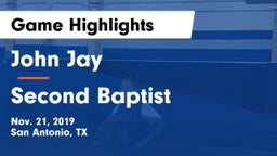 John Jay  vs Second Baptist  Game Highlights - Nov. 21, 2019