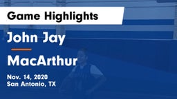 John Jay  vs MacArthur  Game Highlights - Nov. 14, 2020