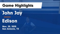 John Jay  vs Edison  Game Highlights - Nov. 20, 2020