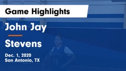 John Jay  vs Stevens  Game Highlights - Dec. 1, 2020