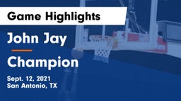 John Jay  vs Champion  Game Highlights - Sept. 12, 2021