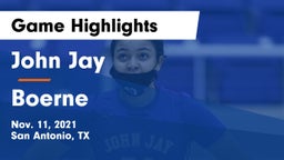 John Jay  vs Boerne  Game Highlights - Nov. 11, 2021