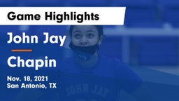 John Jay  vs Chapin  Game Highlights - Nov. 18, 2021
