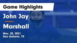 John Jay  vs Marshall  Game Highlights - Nov. 20, 2021