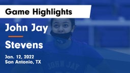 John Jay  vs Stevens  Game Highlights - Jan. 12, 2022