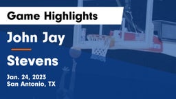 John Jay  vs Stevens  Game Highlights - Jan. 24, 2023