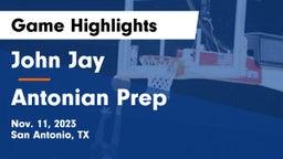John Jay  vs Antonian Prep  Game Highlights - Nov. 11, 2023