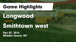 Longwood  vs Smithtown west Game Highlights - Dec 07, 2016