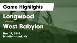 Longwood  vs West Babylon  Game Highlights - Nov 29, 2016