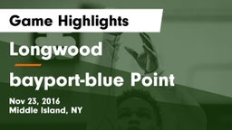 Longwood  vs bayport-blue Point Game Highlights - Nov 23, 2016