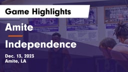 Amite  vs Independence  Game Highlights - Dec. 13, 2023