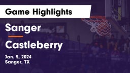 Sanger  vs Castleberry  Game Highlights - Jan. 5, 2024