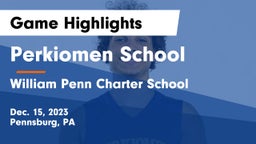 Perkiomen School vs William Penn Charter School Game Highlights - Dec. 15, 2023