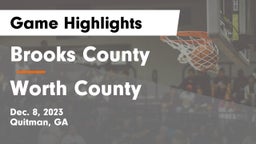 Brooks County  vs Worth County  Game Highlights - Dec. 8, 2023