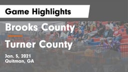 Brooks County  vs Turner County  Game Highlights - Jan. 5, 2021