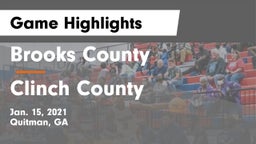 Brooks County  vs Clinch County  Game Highlights - Jan. 15, 2021
