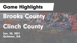 Brooks County  vs Clinch County  Game Highlights - Jan. 30, 2021