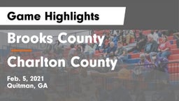 Brooks County  vs Charlton County  Game Highlights - Feb. 5, 2021