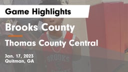 Brooks County  vs Thomas County Central  Game Highlights - Jan. 17, 2023