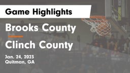 Brooks County  vs Clinch County  Game Highlights - Jan. 24, 2023