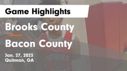 Brooks County  vs Bacon County  Game Highlights - Jan. 27, 2023