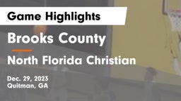 Brooks County  vs North Florida Christian  Game Highlights - Dec. 29, 2023
