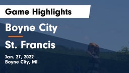 Boyne City  vs St. Francis  Game Highlights - Jan. 27, 2022