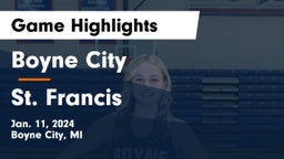 Boyne City  vs St. Francis  Game Highlights - Jan. 11, 2024