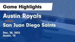 Austin Royals vs San Juan Diego Saints Game Highlights - Dec. 28, 2023