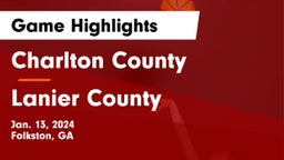 Charlton County  vs Lanier County  Game Highlights - Jan. 13, 2024