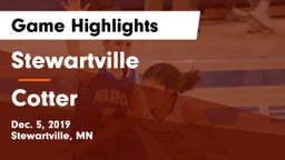 Stewartville  vs Cotter  Game Highlights - Dec. 5, 2019