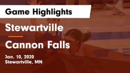 Stewartville  vs Cannon Falls  Game Highlights - Jan. 10, 2020