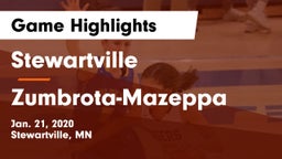 Stewartville  vs Zumbrota-Mazeppa  Game Highlights - Jan. 21, 2020