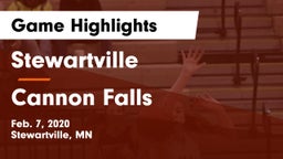 Stewartville  vs Cannon Falls Game Highlights - Feb. 7, 2020