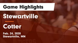 Stewartville  vs Cotter Game Highlights - Feb. 24, 2020