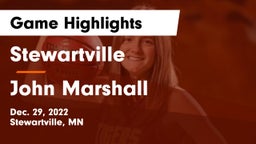 Stewartville  vs John Marshall Game Highlights - Dec. 29, 2022