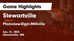 Stewartville  vs Plainview-Elgin-Millville  Game Highlights - Jan. 31, 2022