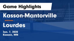 Kasson-Mantorville  vs Lourdes  Game Highlights - Jan. 7, 2020