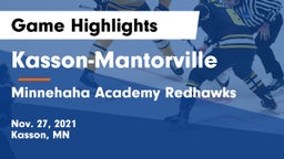 Kasson-Mantorville  vs Minnehaha Academy Redhawks Game Highlights - Nov. 27, 2021