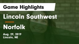 Lincoln Southwest  vs Norfolk  Game Highlights - Aug. 29, 2019