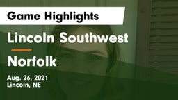 Lincoln Southwest  vs Norfolk  Game Highlights - Aug. 26, 2021