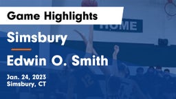Simsbury  vs Edwin O. Smith  Game Highlights - Jan. 24, 2023
