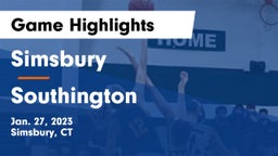 Simsbury  vs Southington  Game Highlights - Jan. 27, 2023