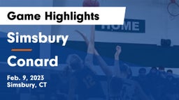 Simsbury  vs Conard  Game Highlights - Feb. 9, 2023