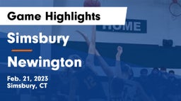 Simsbury  vs Newington  Game Highlights - Feb. 21, 2023