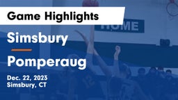 Simsbury  vs Pomperaug  Game Highlights - Dec. 22, 2023