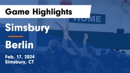 Simsbury  vs Berlin  Game Highlights - Feb. 17, 2024