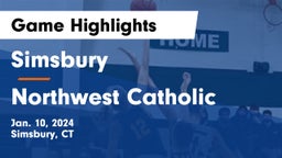 Simsbury  vs Northwest Catholic  Game Highlights - Jan. 10, 2024