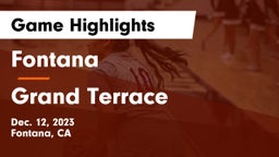 Fontana  vs Grand Terrace  Game Highlights - Dec. 12, 2023