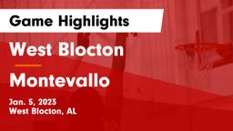 West Blocton  vs Montevallo  Game Highlights - Jan. 5, 2023